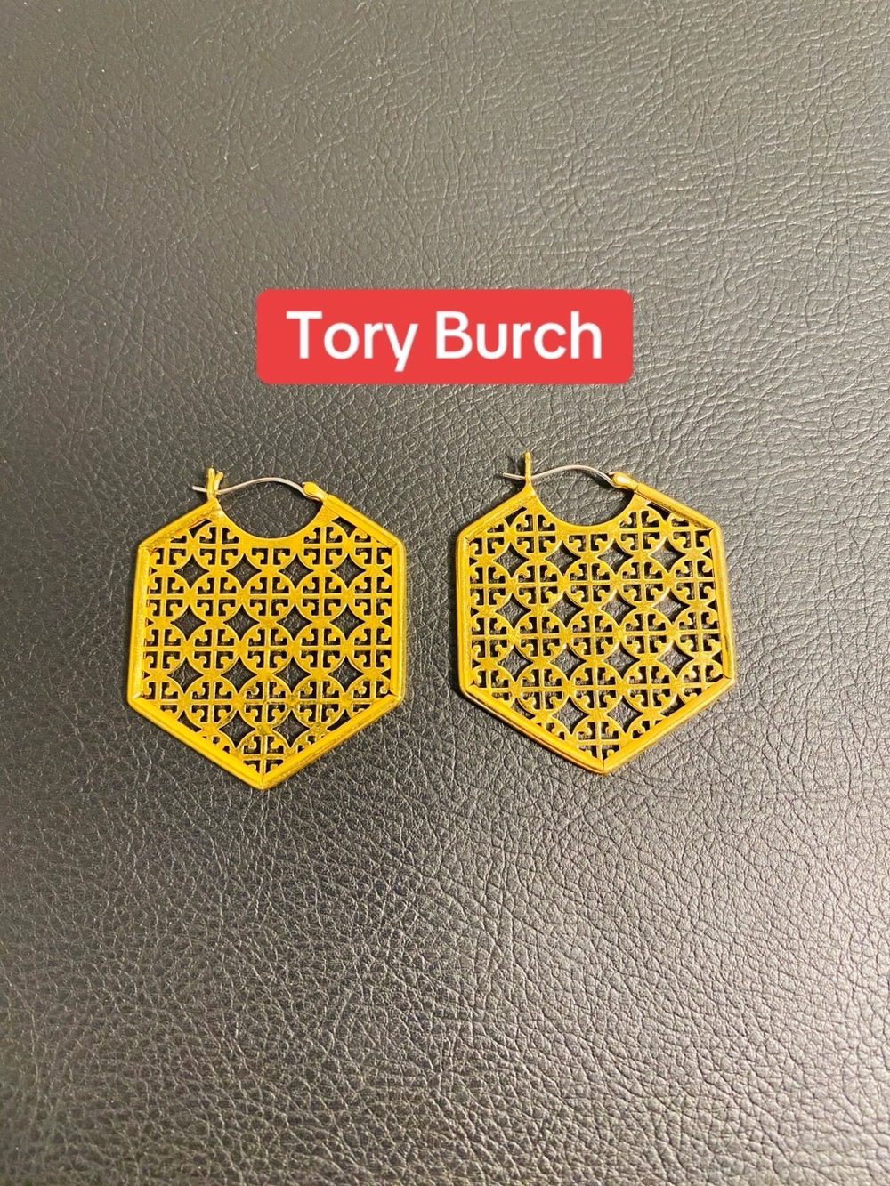 Tory Burch Miller Geometric Hoop Earrings